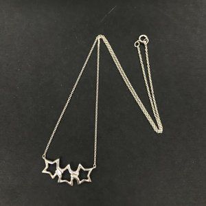 Tiffany & Co. Silver 925 Triple Star Pendant Necklace /tz0423